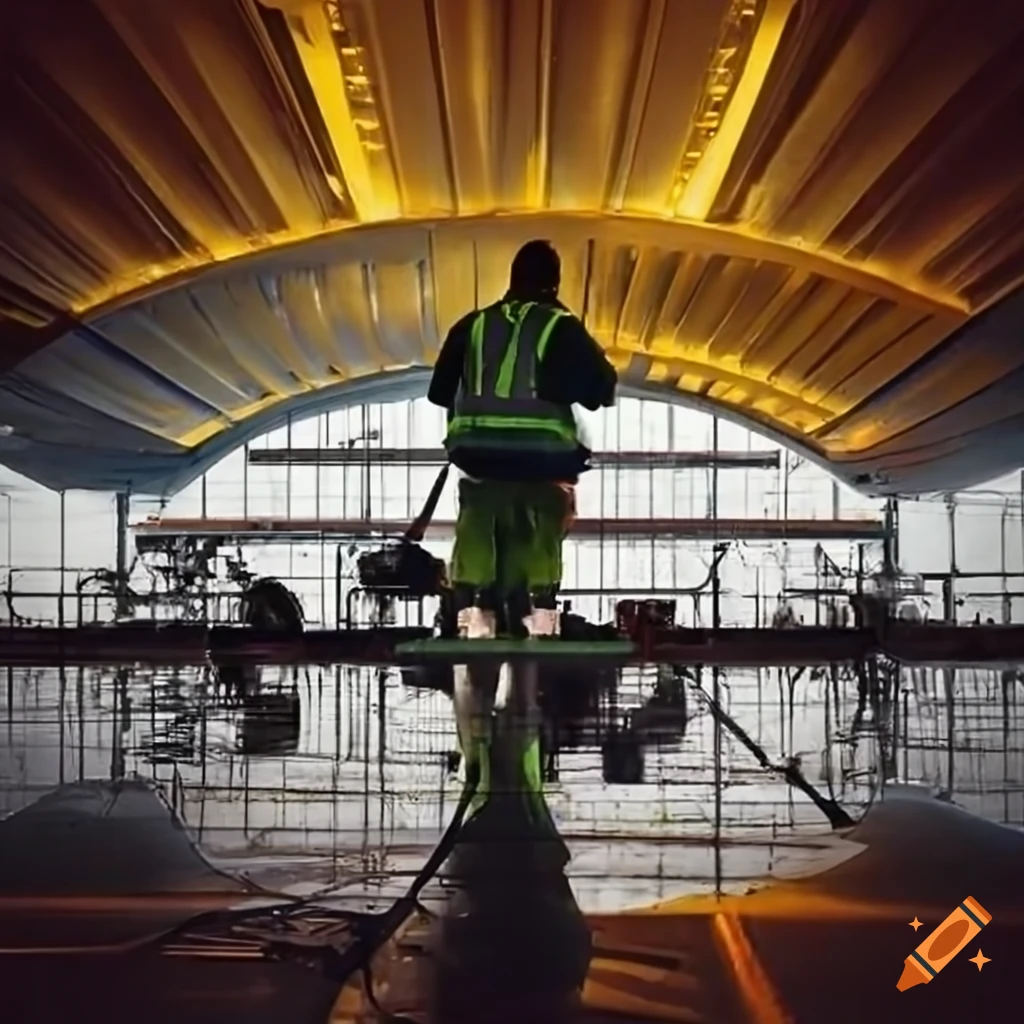 Image of jet fuel and water piping installation at an airport during