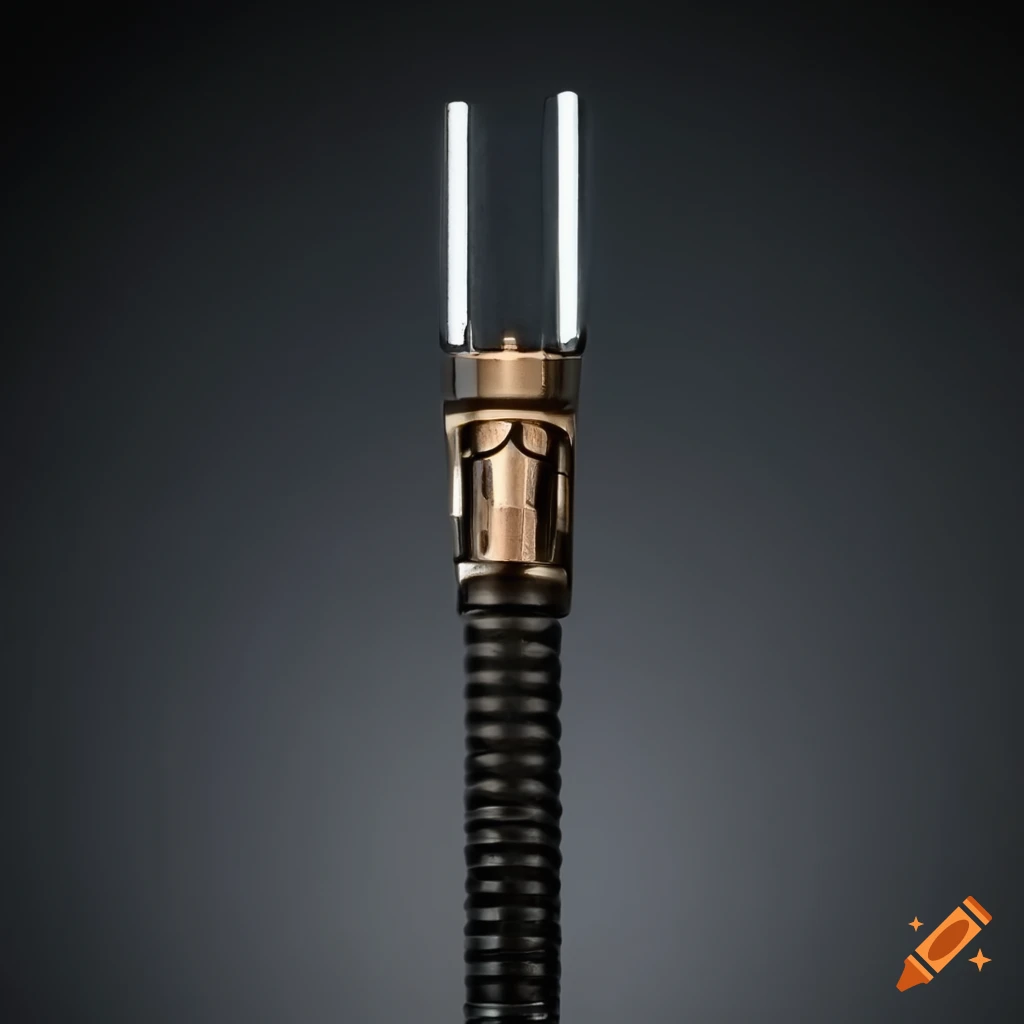 detailed black and bronze lightsaber hilt