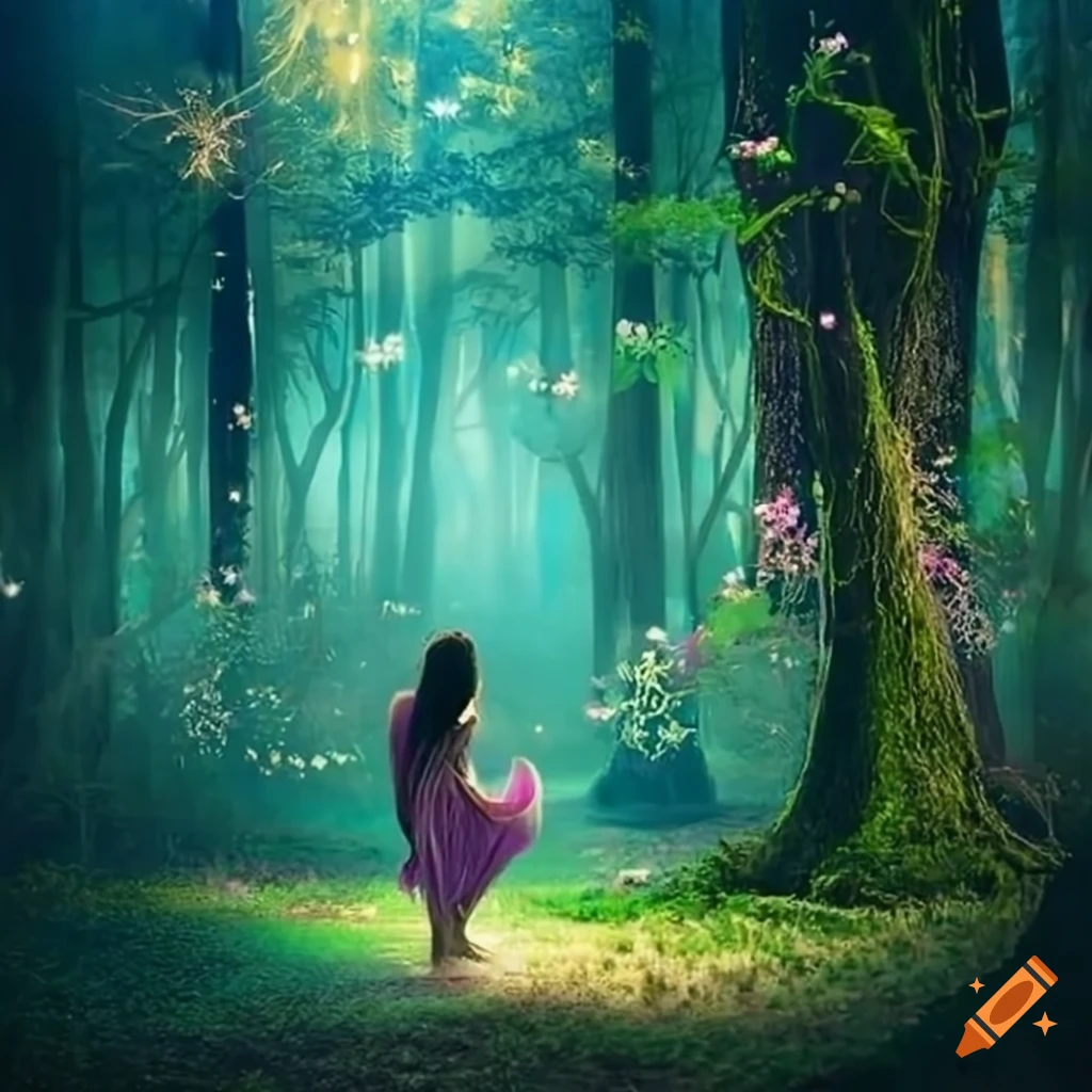 image of a magical enchanted forest