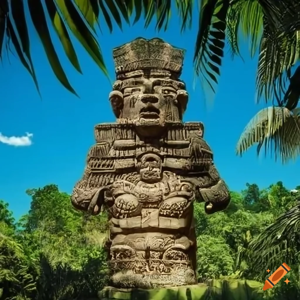 gigantic-aztec-statue-in-a-tropical-forest-on-craiyon
