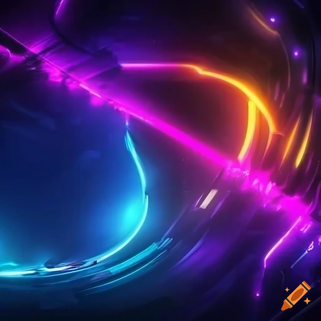 vibrant gaming backdrop with futuristic elements