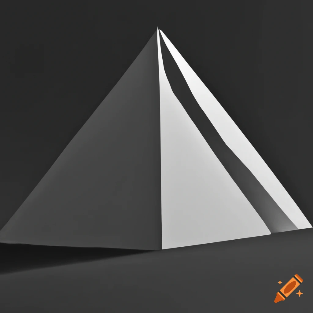 Simple black and white pyramid design