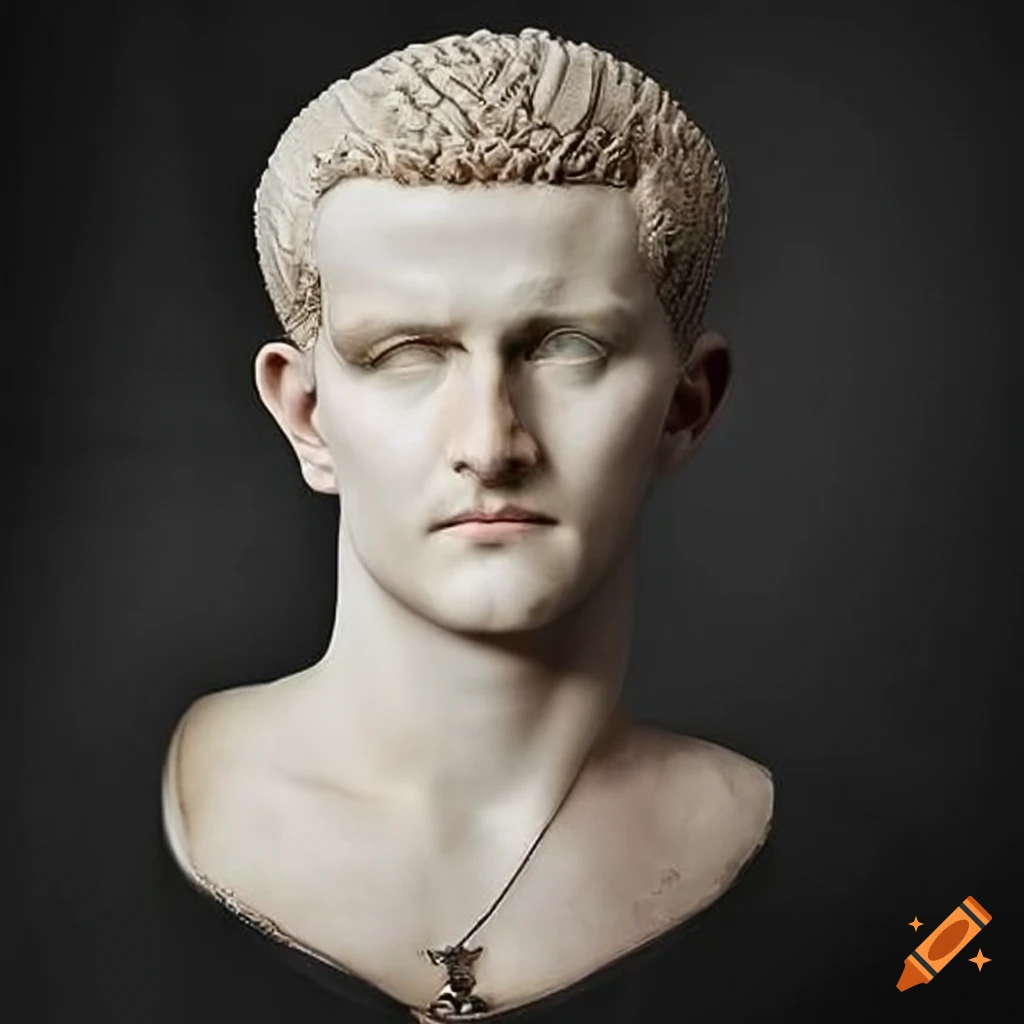 Statue of the handsome roman emperor caligula