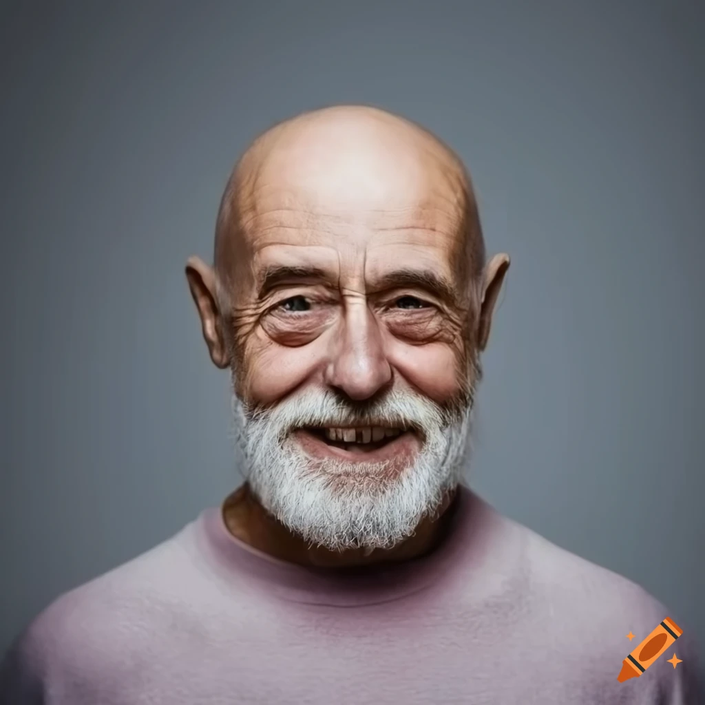portrait of a smiling old man with a beard