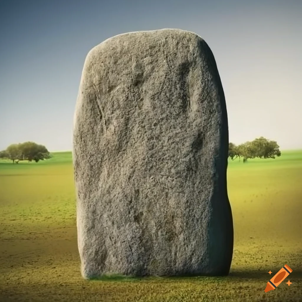 gray menhir stone in a field