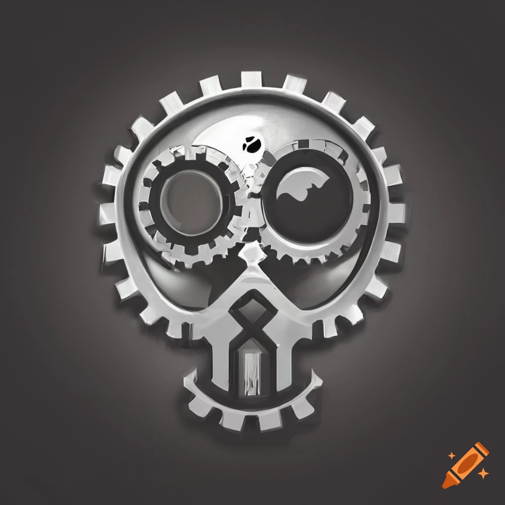 Detailed Logo Design With Gears And Brain On Craiyon