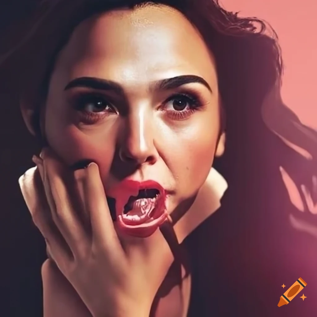 Gal gadot enjoying a luxurious beverage