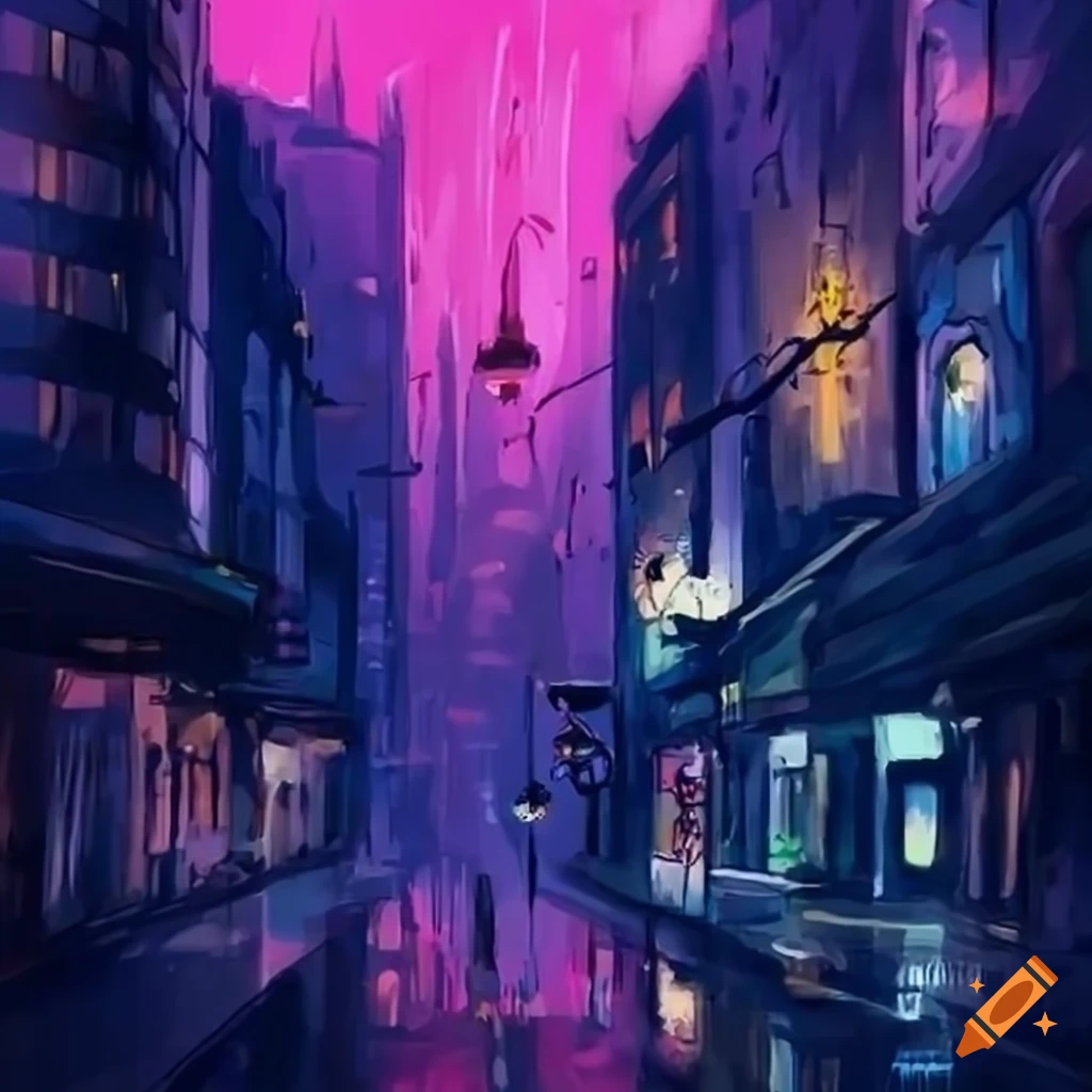 rainy city night lofi vibe