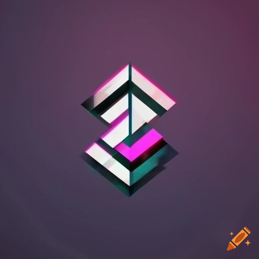 Minimalist logo design for glitch clan