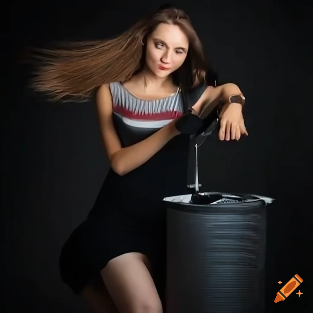 photo of a female barber cutting her hair