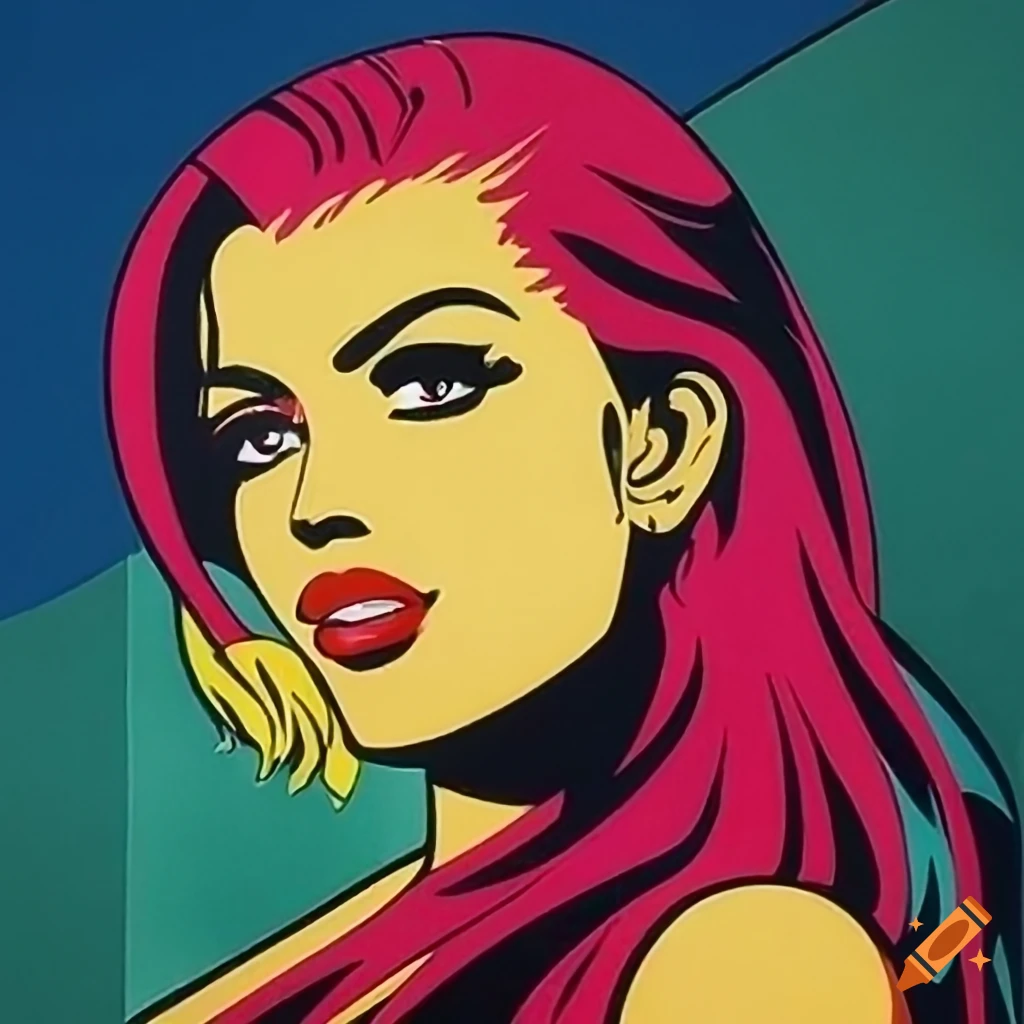 Pop art street art with bold lines and solid colors on Craiyon