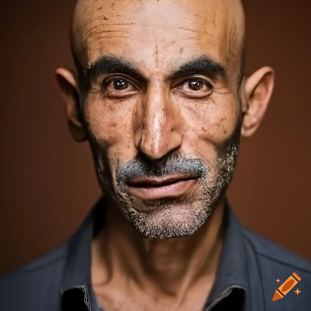Portrait of a handsome kurdish man in his 50s on Craiyon