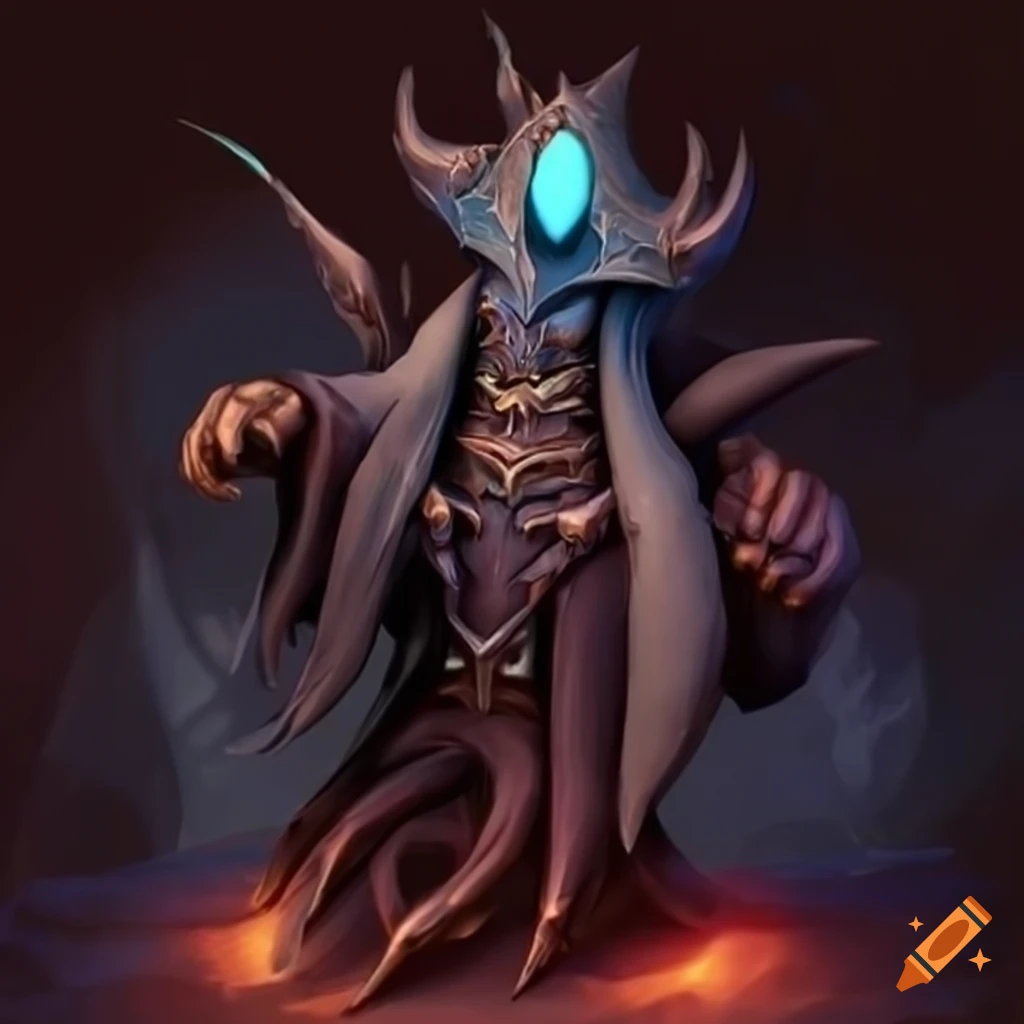 Image of a black mage with crab claw hands