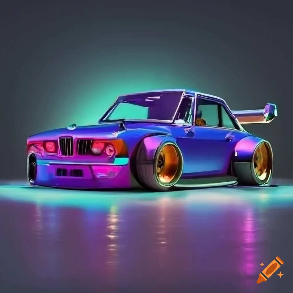 8k render of a vintage BMW truck with RWB bodykit