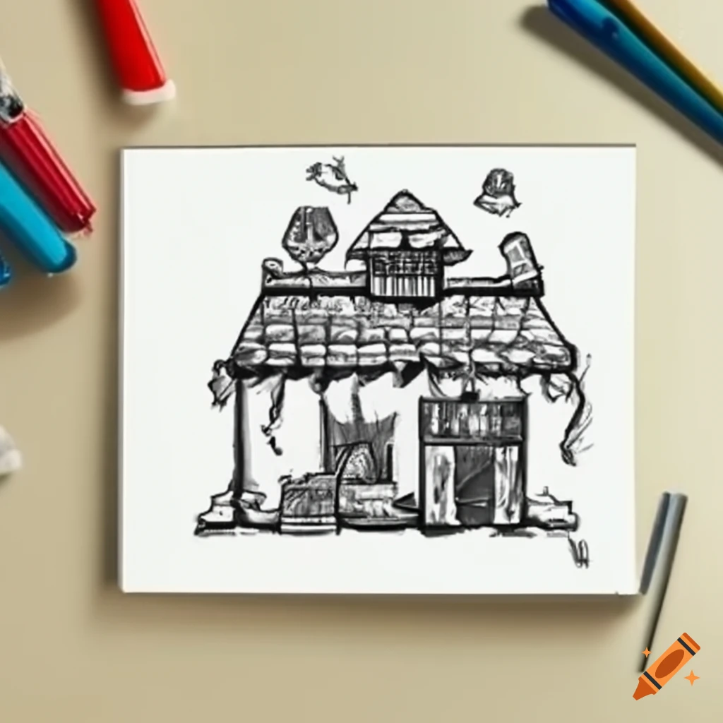 The Hut is very easy to draw | কুঁড়েঘর আঁকি খুব সহজেই - YouTube