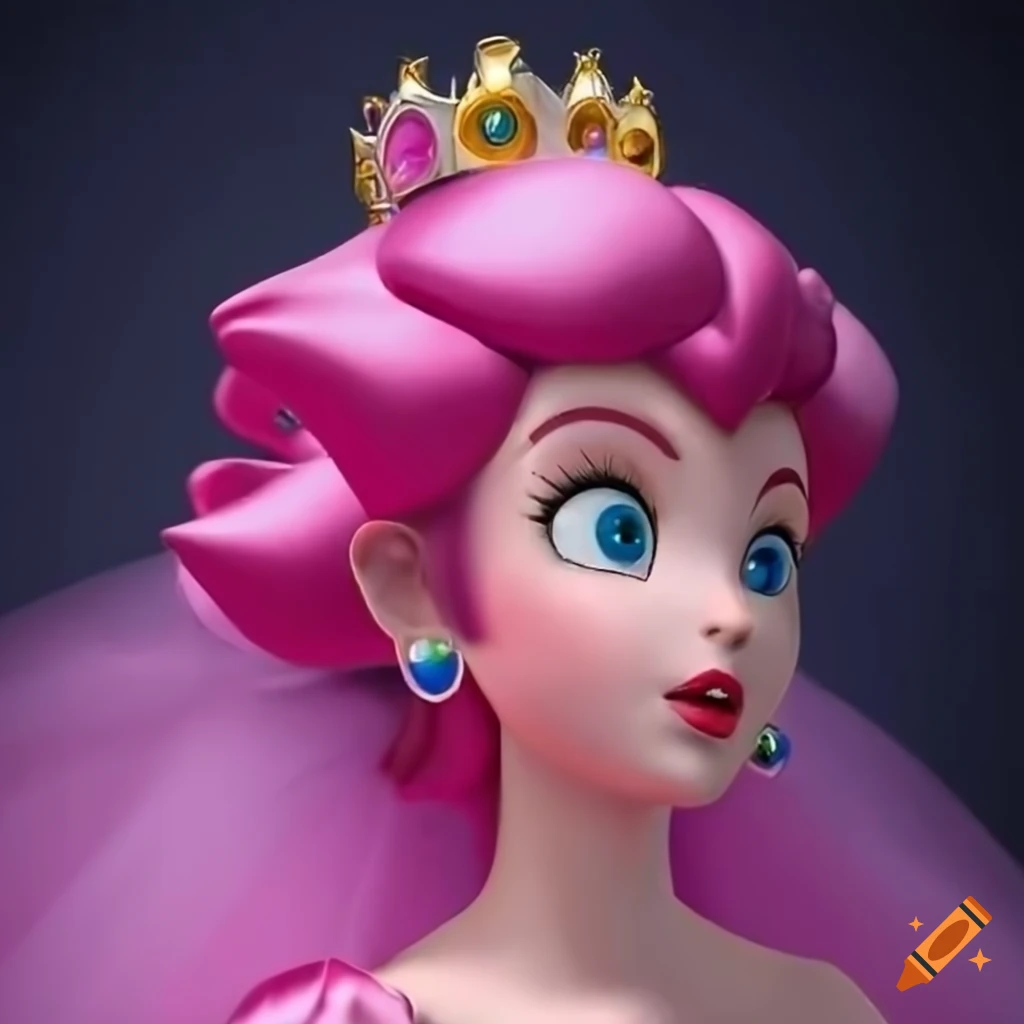 portrait-of-link-in-princess-peach-s-pink-silk-ballgown-on-craiyon