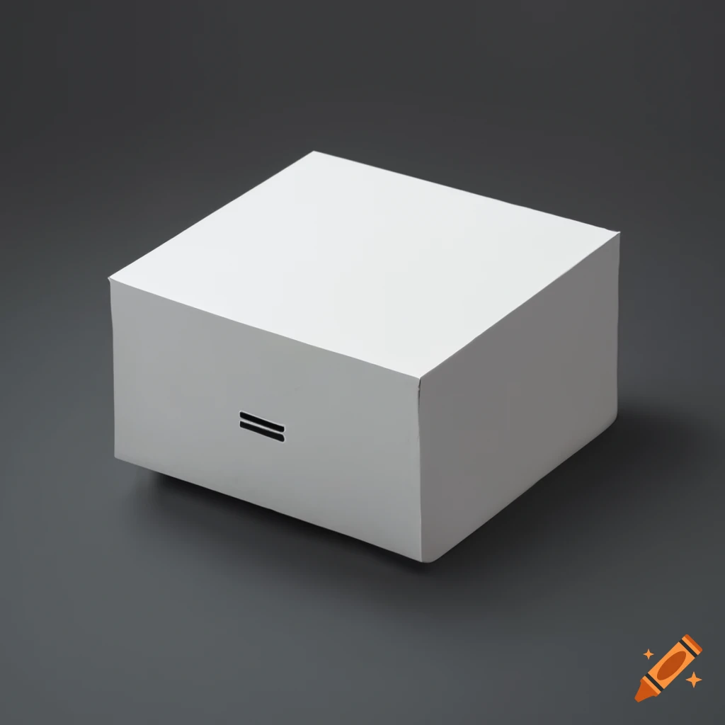 minimalist white cardboard packaging for headphones