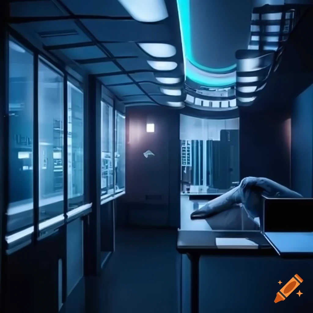 Cyberpunk themed medical laboratory on craiyon