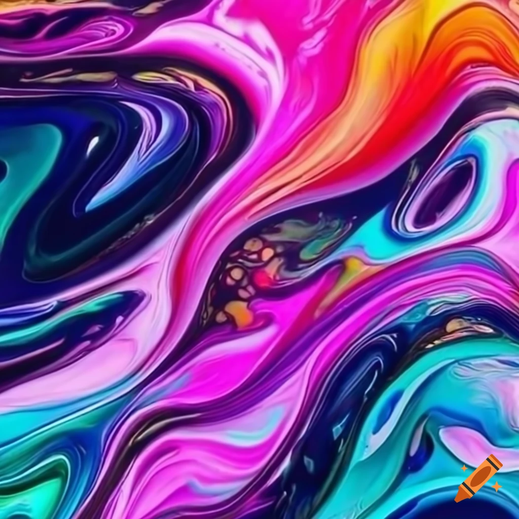 Mixed Liquid Paint Artwork