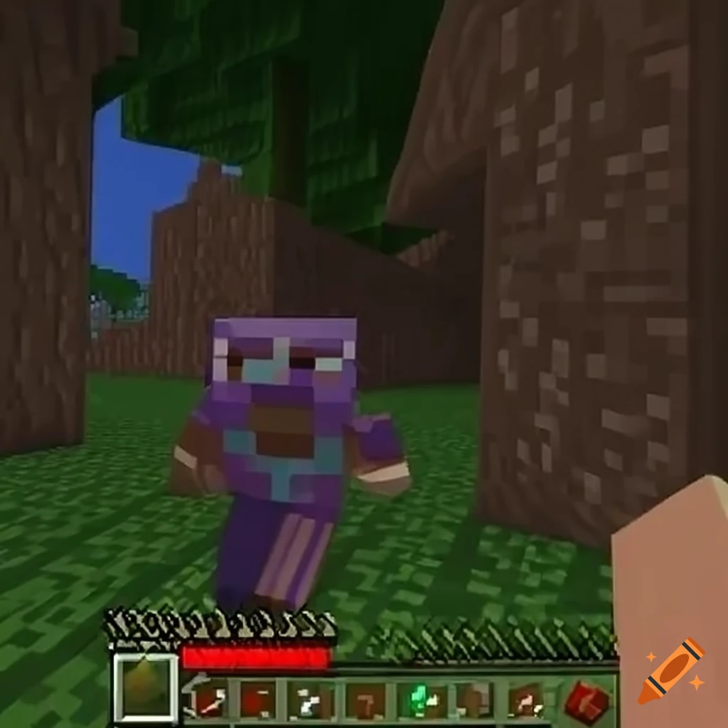 Minecraft pvp battles on Craiyon