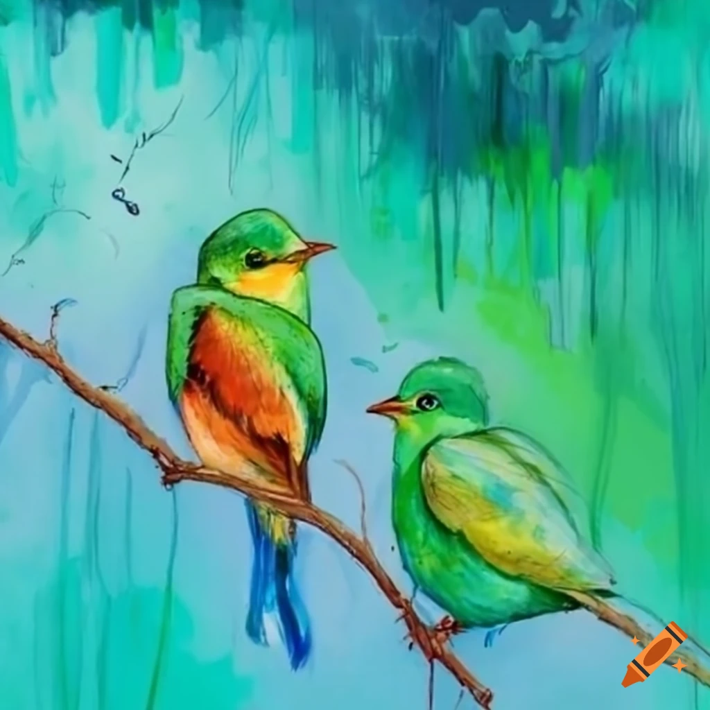 Buy Flying Birds Art Print Realistic Bird Drawing Online in India - Etsy