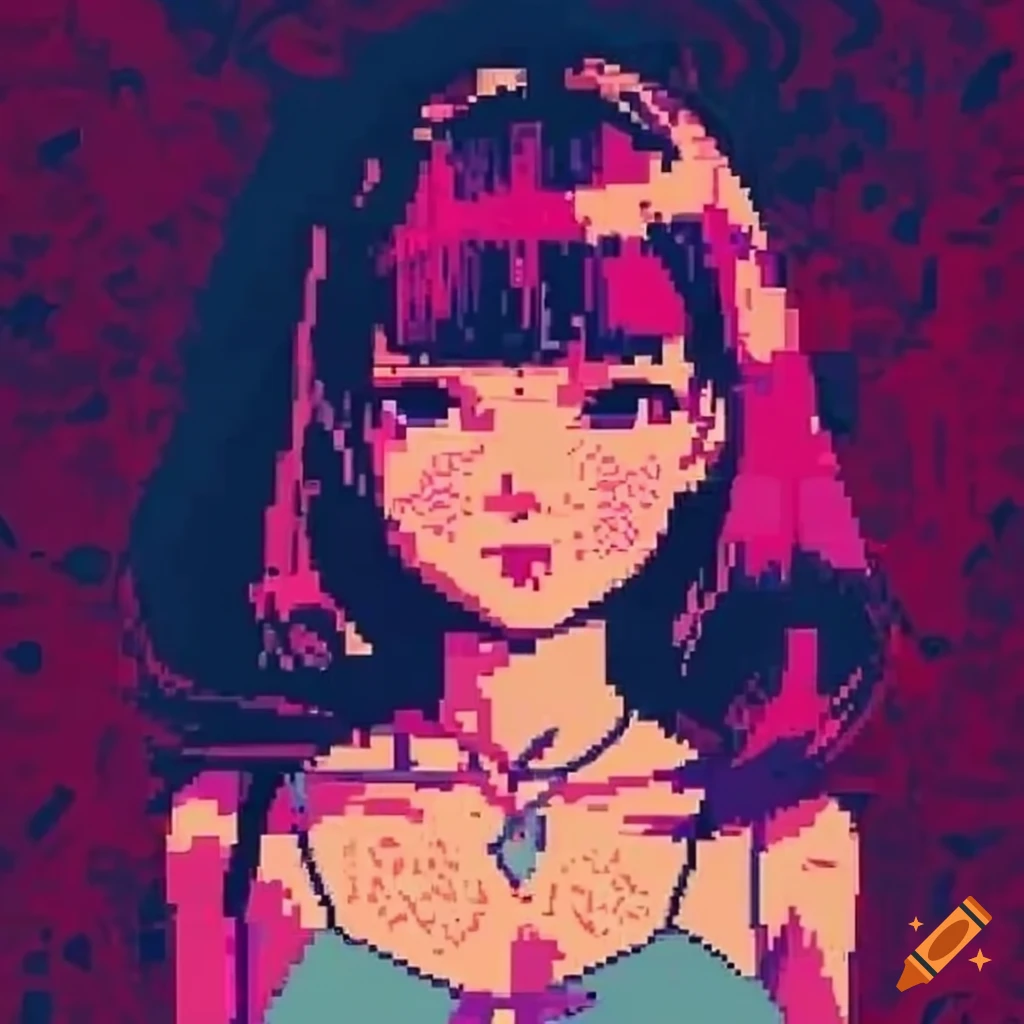 32x32 pixel art of anime billie eilish on Craiyon