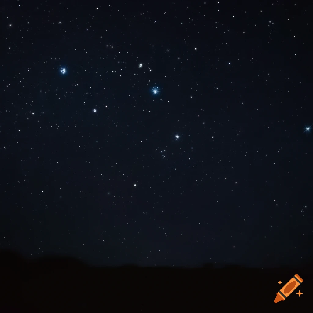 night sky with constellations over a peaceful lakeside