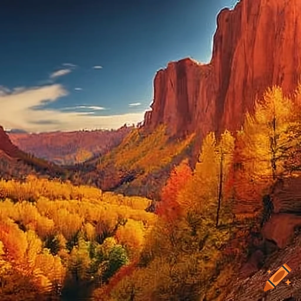 Autumn landscape of the grand canyon on Craiyon