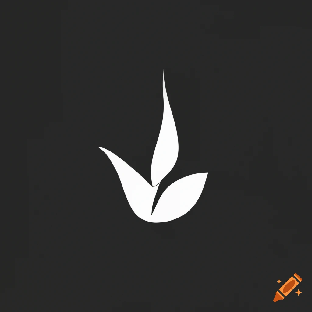 elegant logo with a plant icon