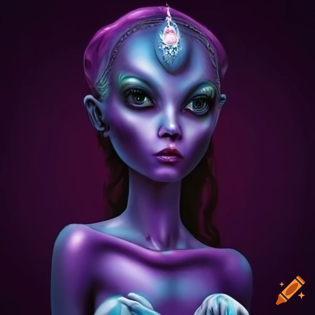 Portrait Of A Stunning Alien Princess 8778
