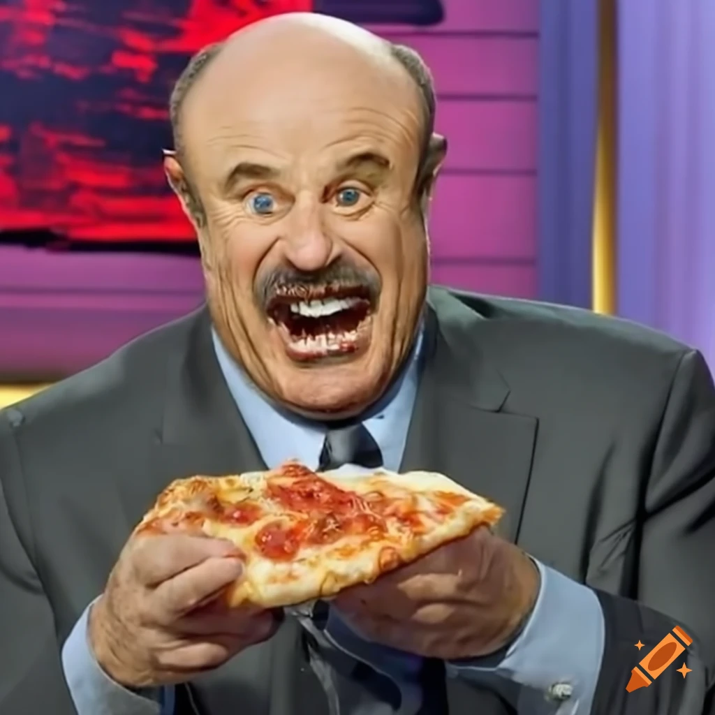 dr. phil eating pizza