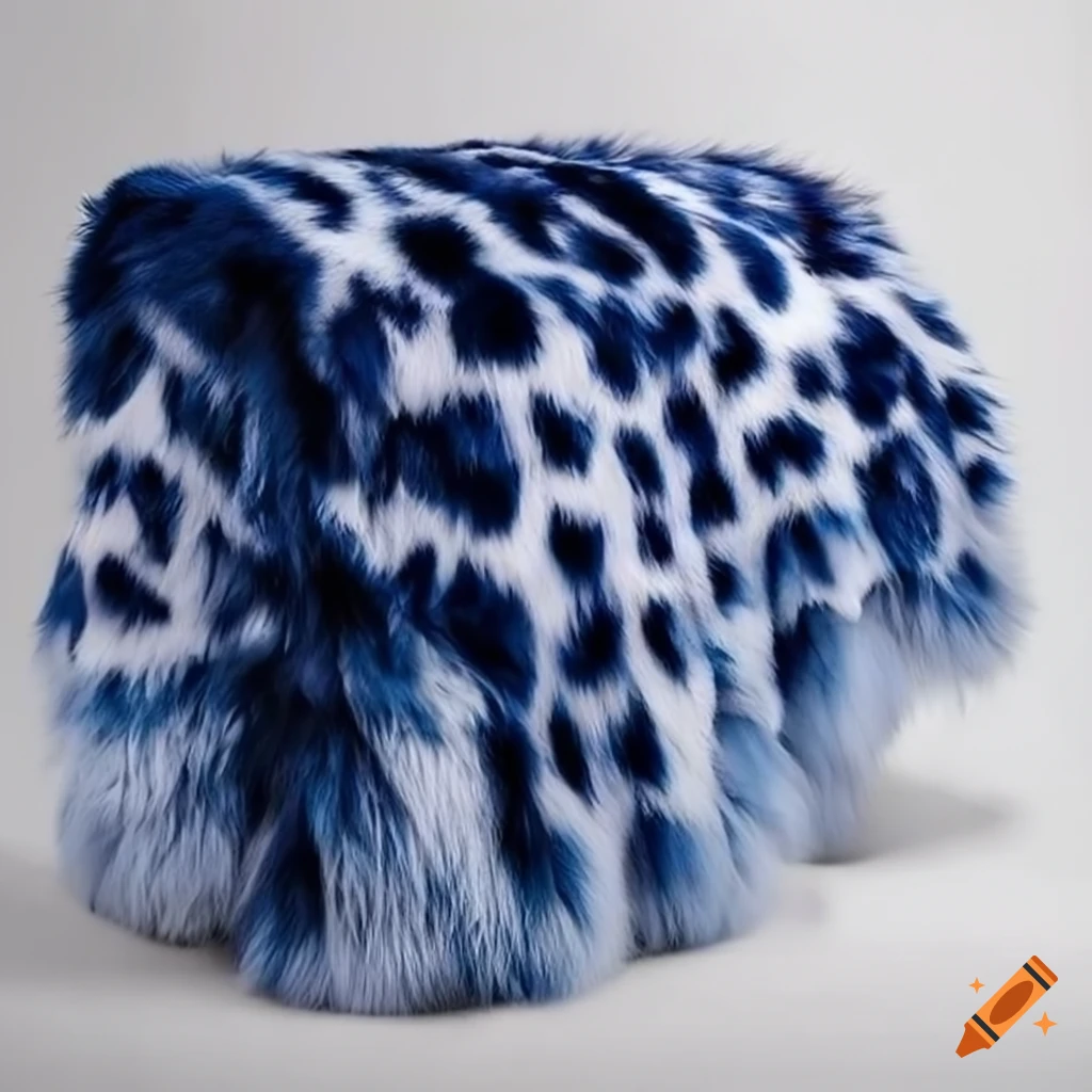 Luxurious leopard print fox fur blanket