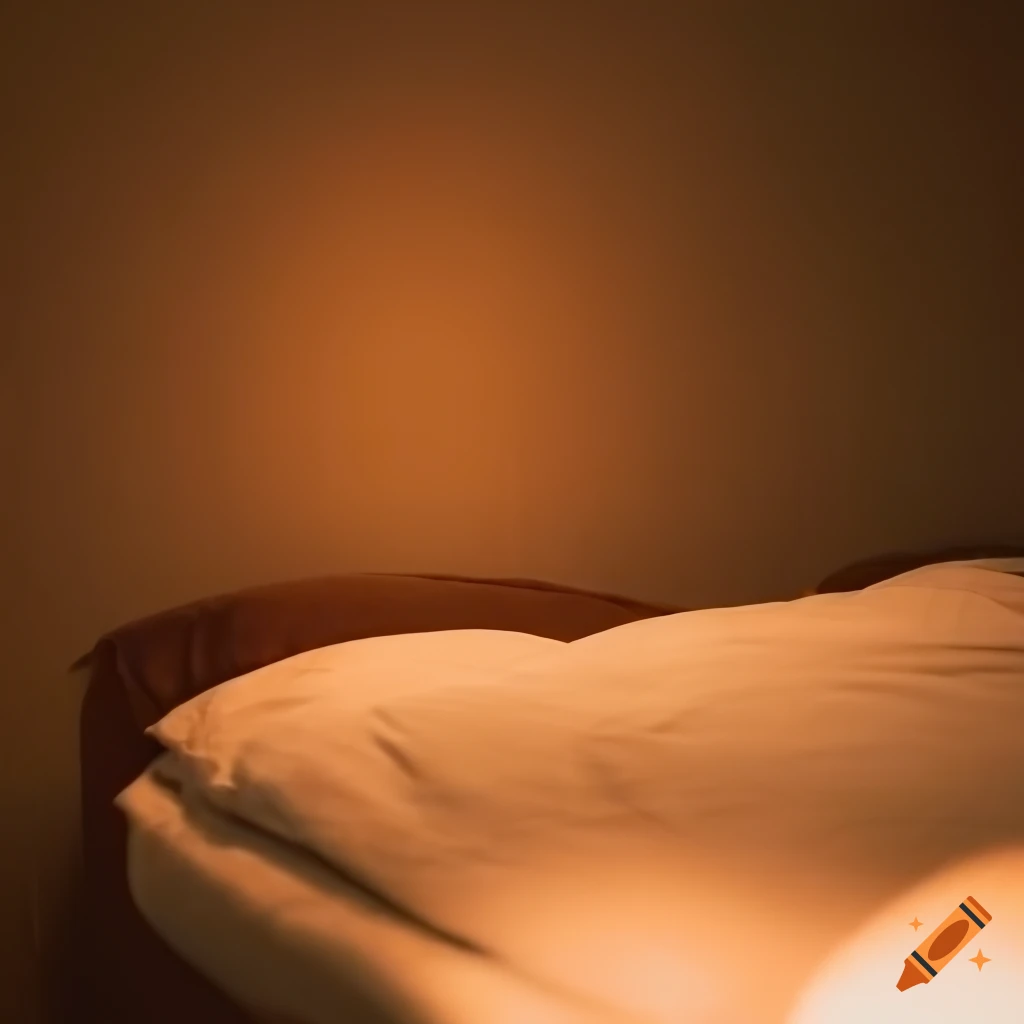 Cozy hotel bed with warm lighting on Craiyon