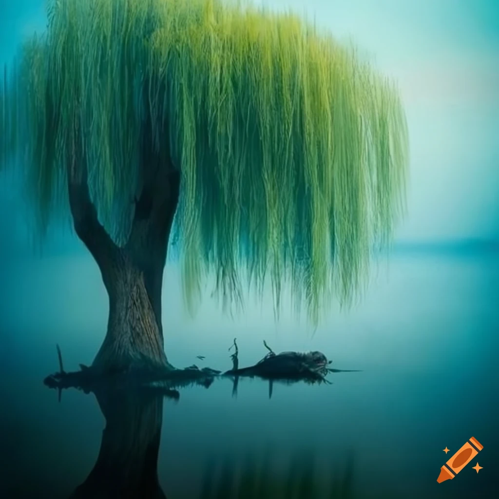 Willow Tree On The Pond Background, Weeping Willow Tree Picture, Weeping  Willow, Green Background Image And Wallpaper for Free Download