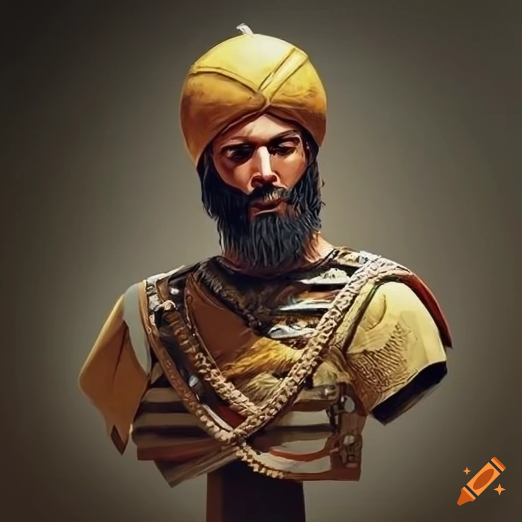 Depiction of an ancient arabic soldier on Craiyon