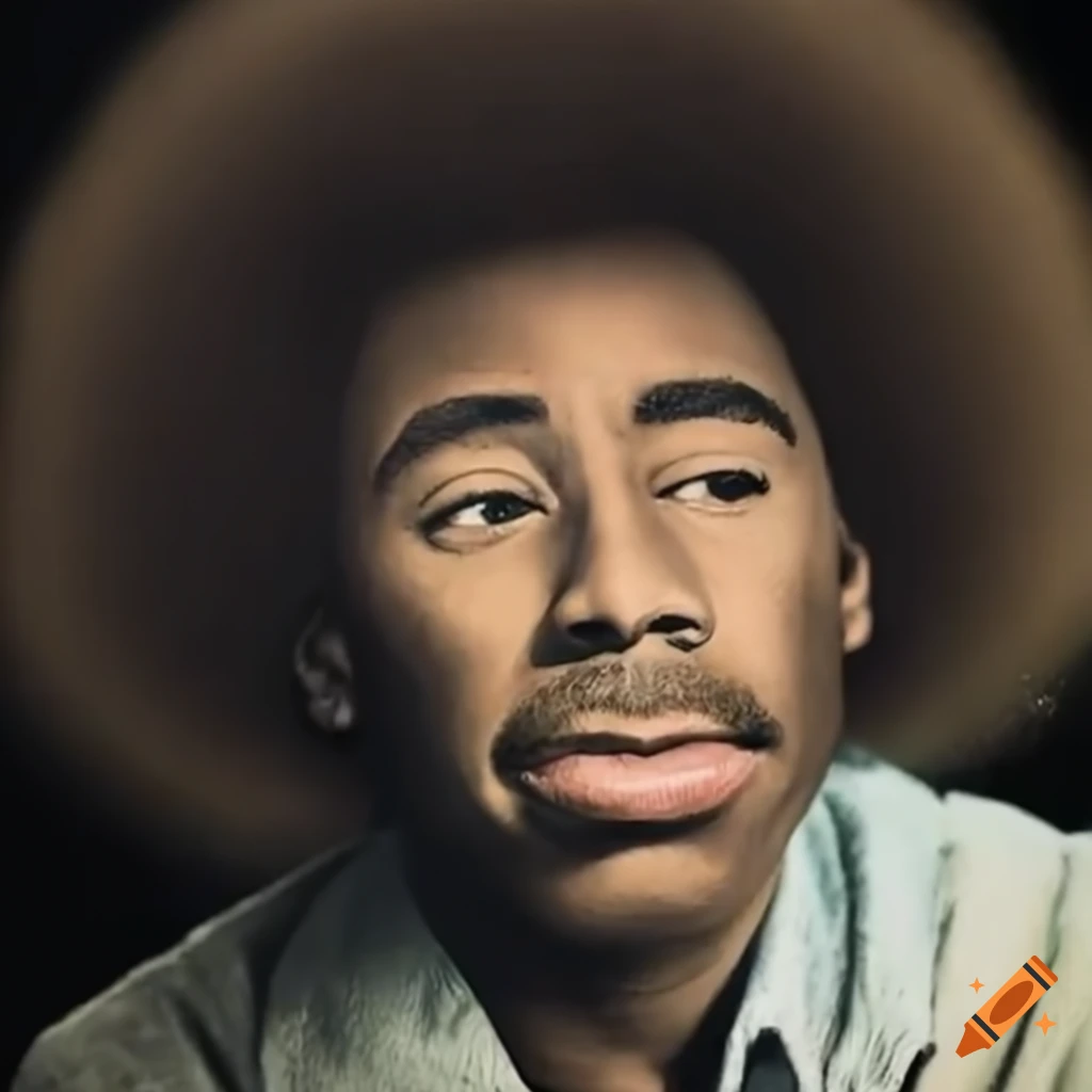 Bob ross painting a portrait of tyler the creator on Craiyon