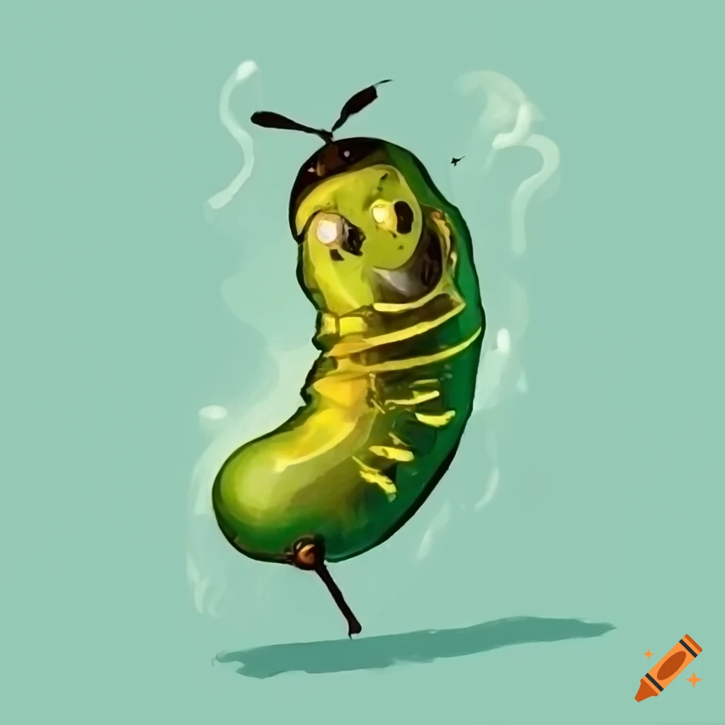 Cartoon Caterpillar Very Happy Cartoon Anime Insect