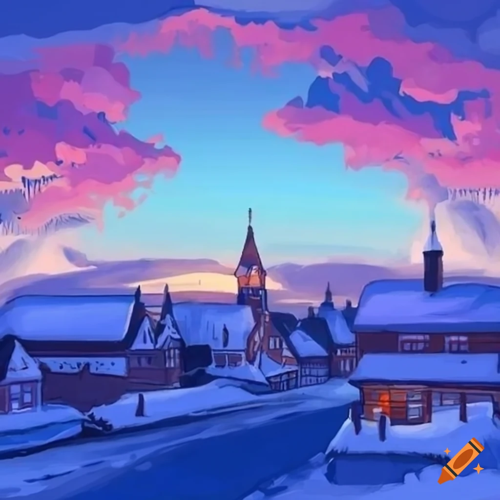 drawing-of-a-winter-village-under-the-sky-on-craiyon