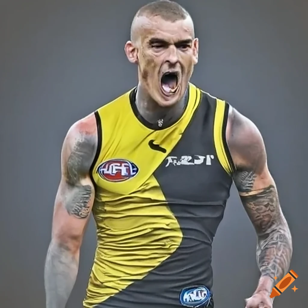 Dustin Martin in AFL Richmond uniform