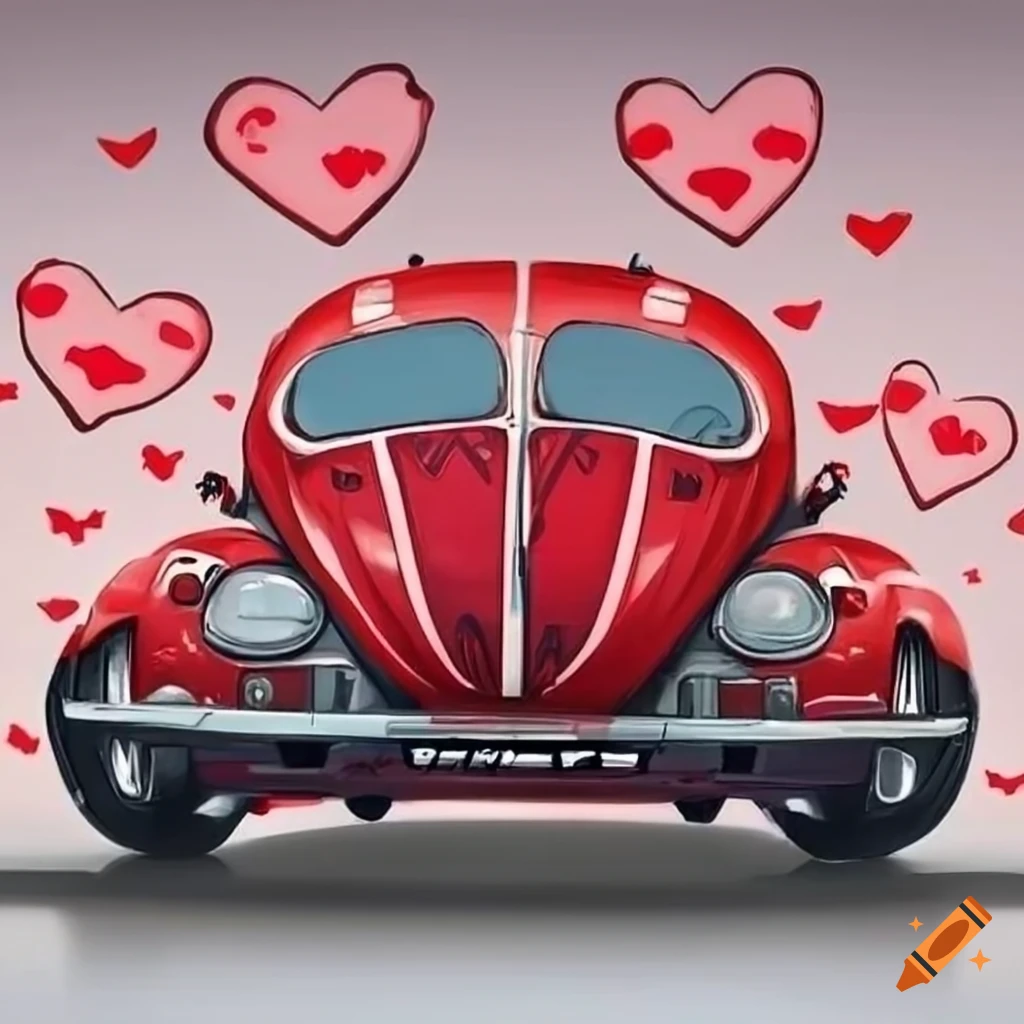 Voiture Coccinelle Personnalis e Avec Des Coeurs Rouges voiture-coccinelle-personnalis-e-avec-des-coeurs-rouges