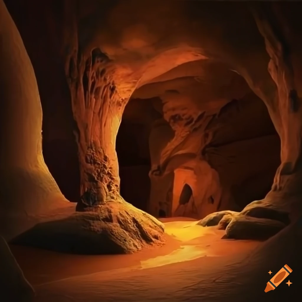 interior of a mysterious cave