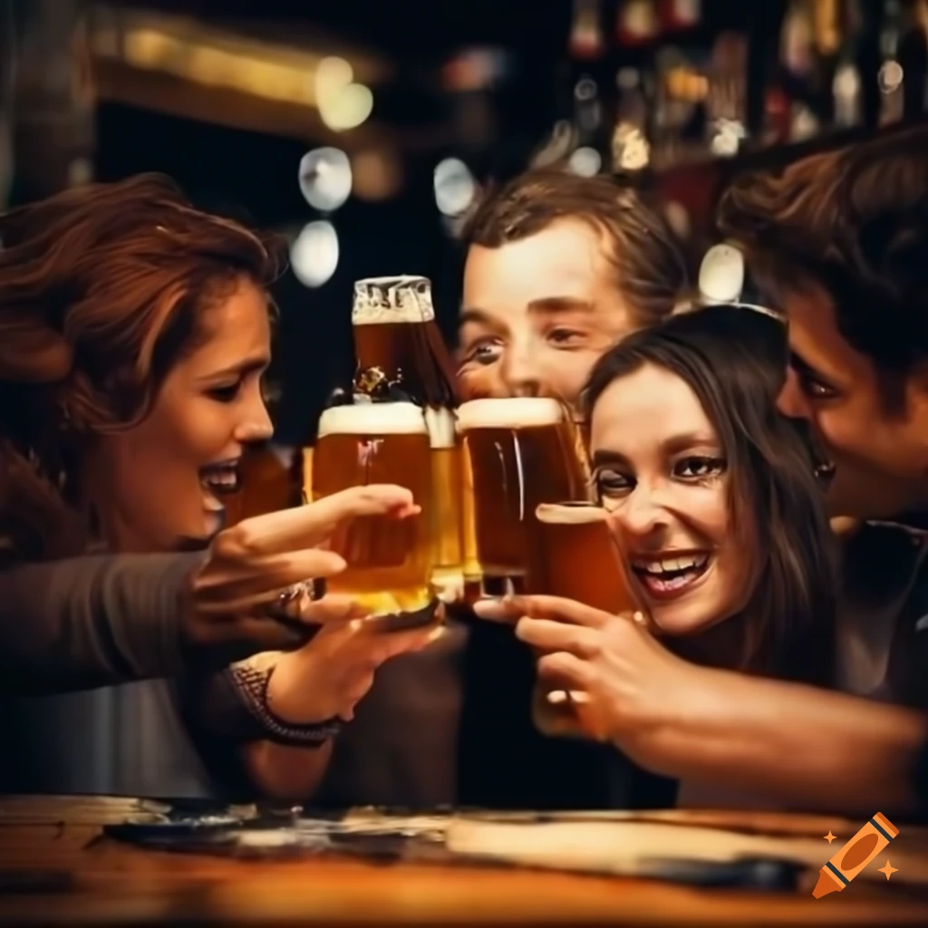 Group Of Friends Enjoying Beer In Utrecht On Craiyon 8020