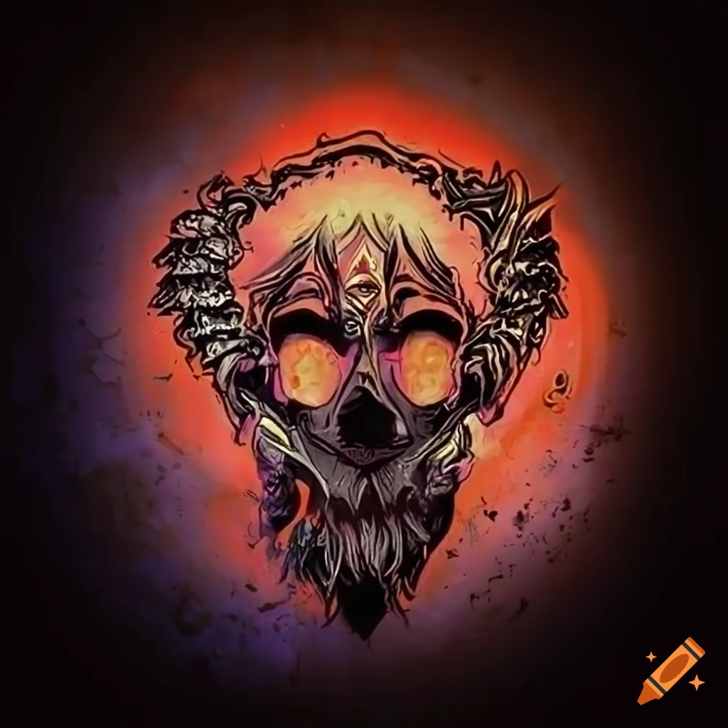 psychedelic heavy metal logo design
