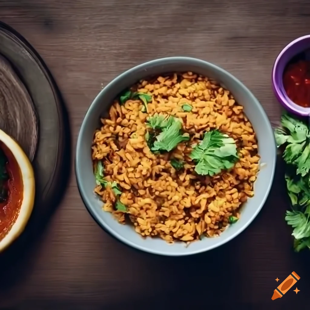 Delicious spiced rice and lentils dish on Craiyon