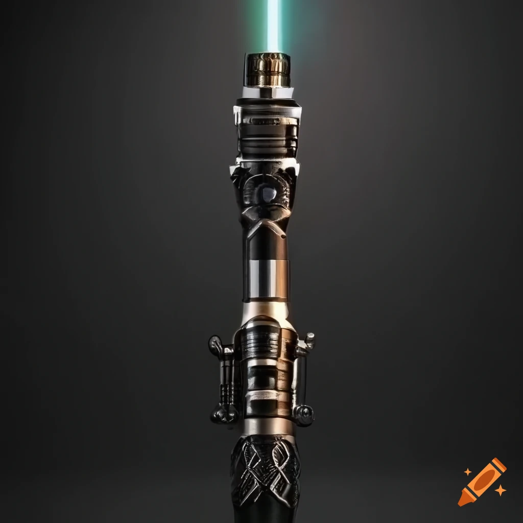 Detailed black lightsaber with bronze accents on Craiyon