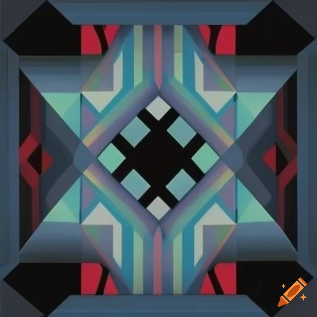 Surreal geometric illusions by victor vasarely on Craiyon