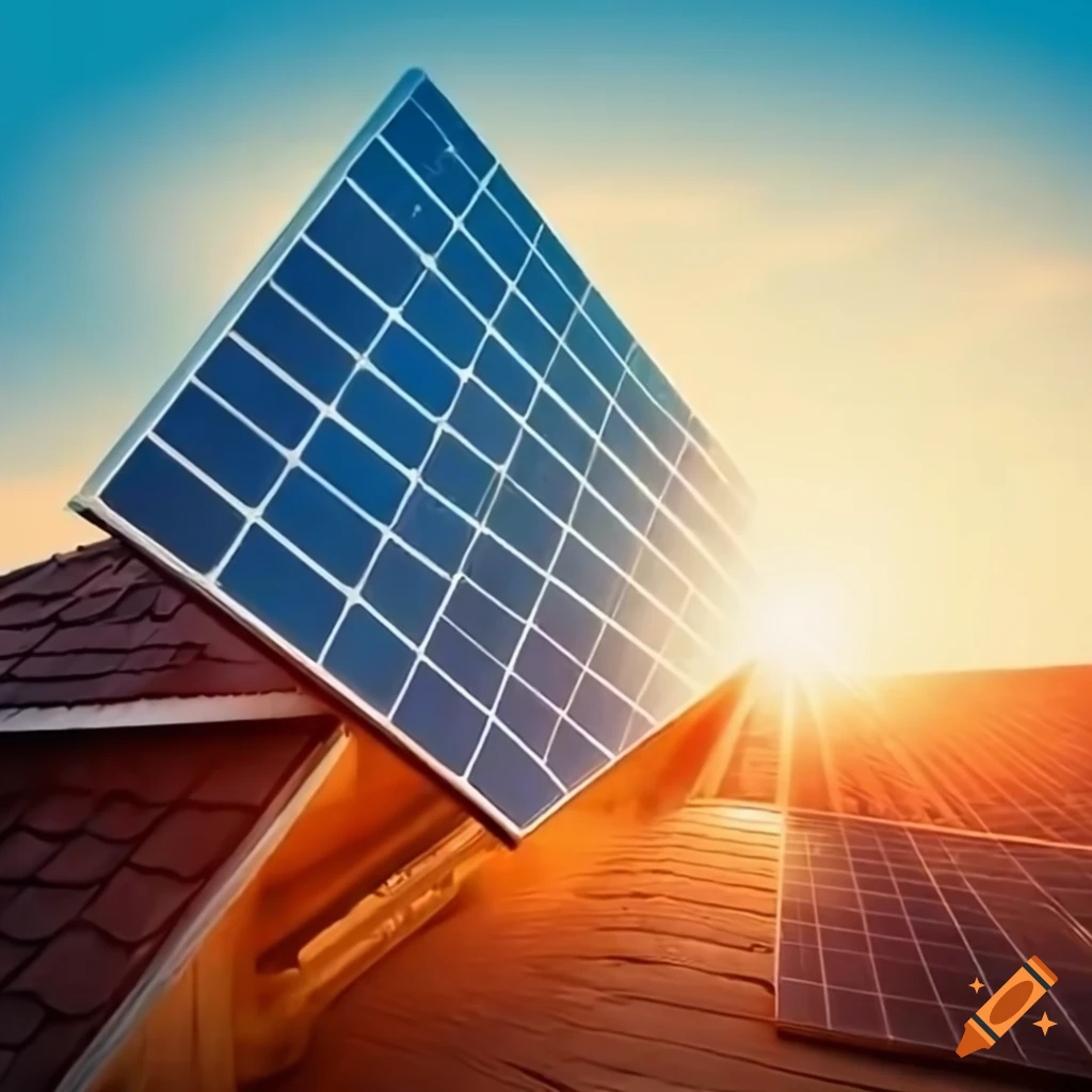 Solar Panels On A Countryside Roof On Craiyon
