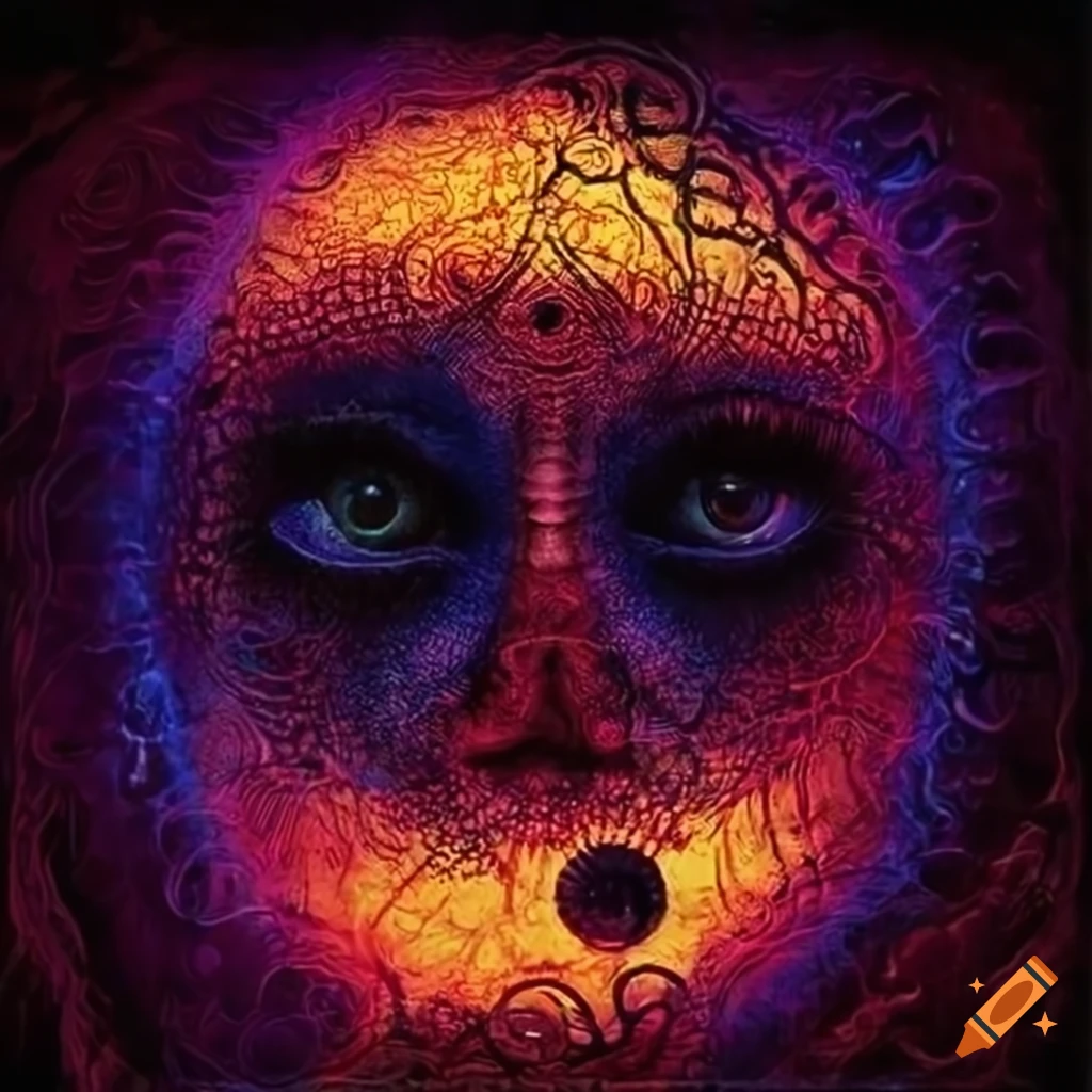 Psytrance album cover art on Craiyon