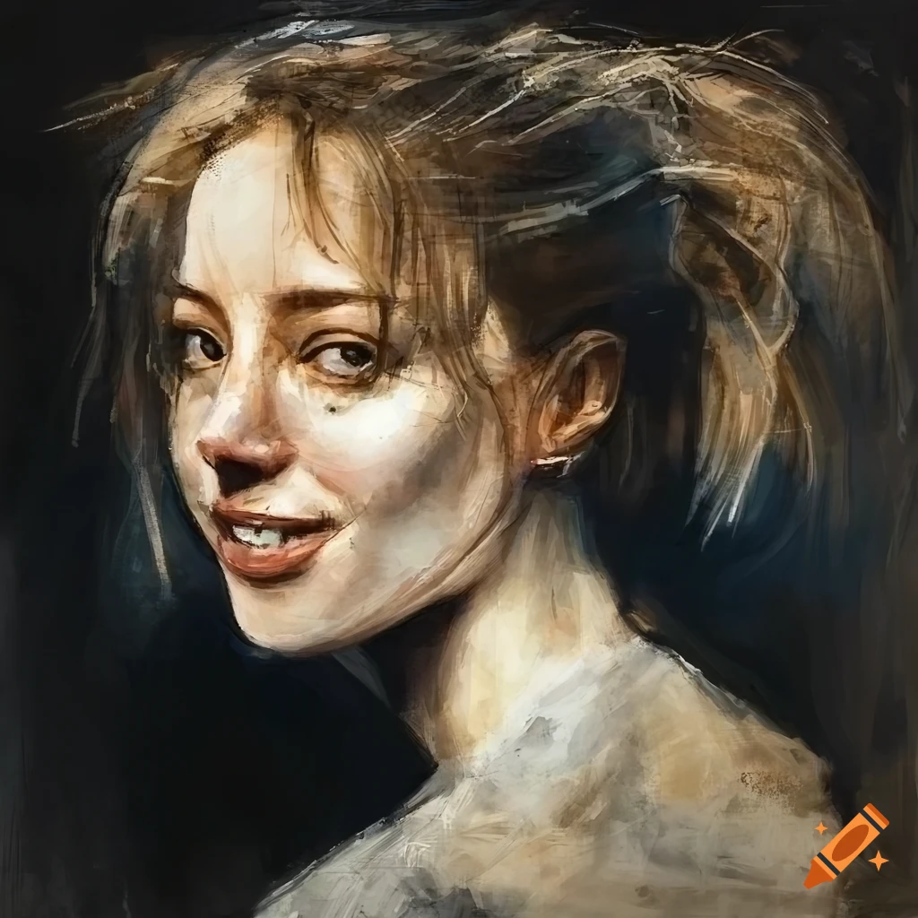 Artistic portrait of a beautiful woman with messy hair