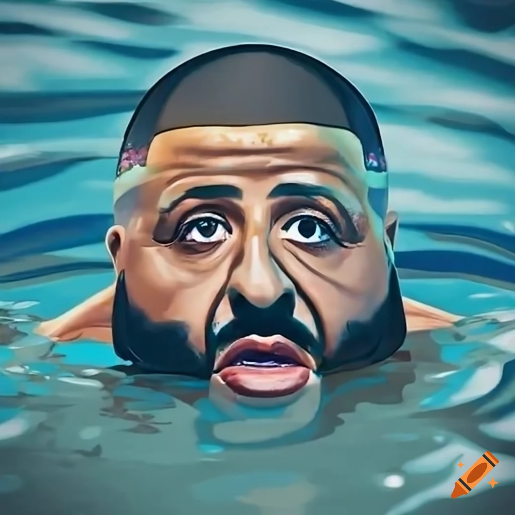Dj khaled swimming on Craiyon